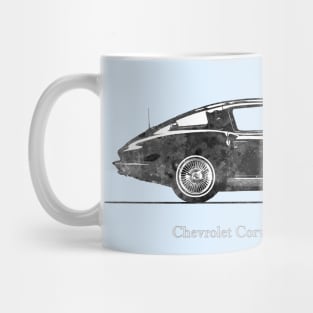 Chevrolet Corvette Sting Ray Coupe 1963 - Black and White Mug